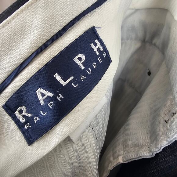 Vintage Y2K Ralph Ralph Lauren Wool Dress Pants 35x30 Check Pattern USA Made - Picture 2 of 4